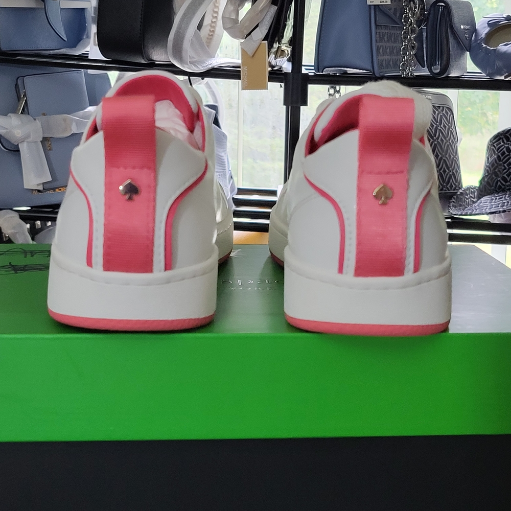 Kate Spade Nikki Sneaker In Optic White/Pink Peppercorn - Picture 5 of 7